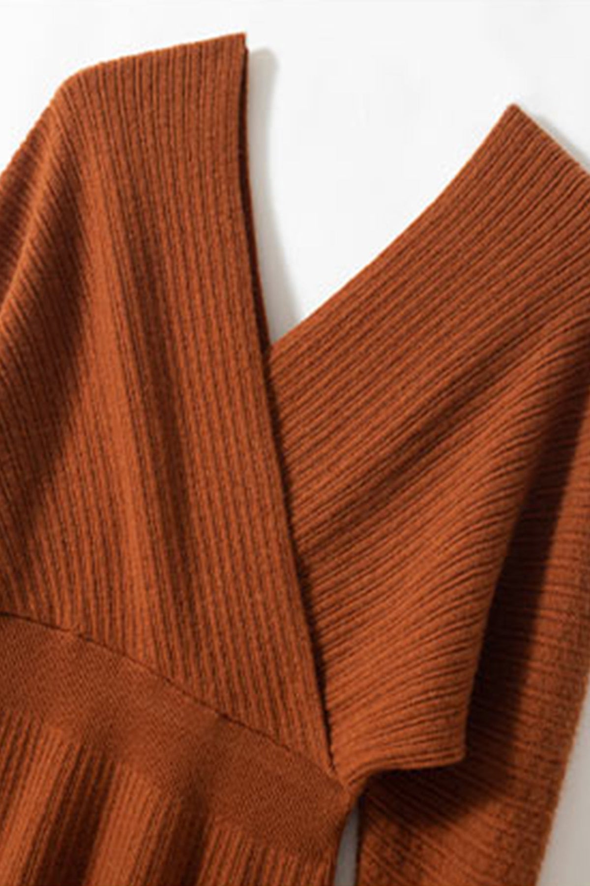 Ultrasoft Cashmere-Wool Long Sleeve Wrap Sweater Dress