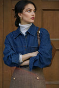 Vintage 100% Cotton Button-Down Denim Shirt