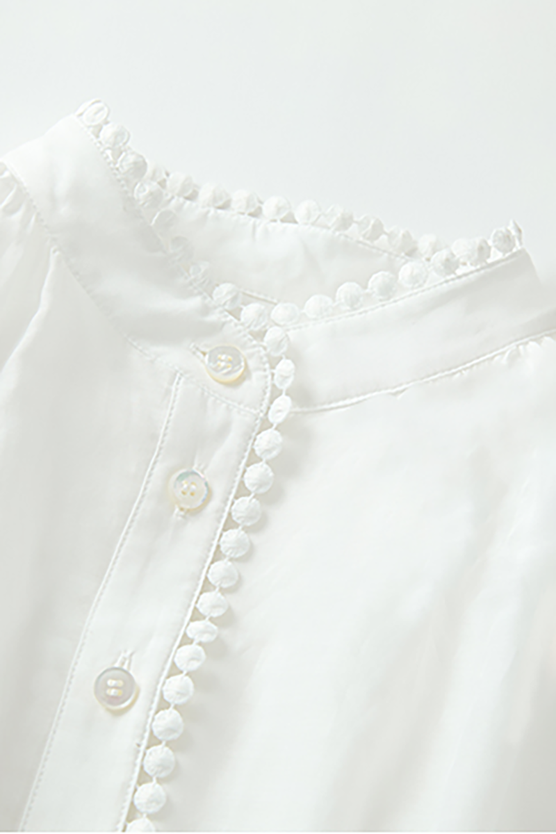 Vintage Stand Collar Button Up Shirt