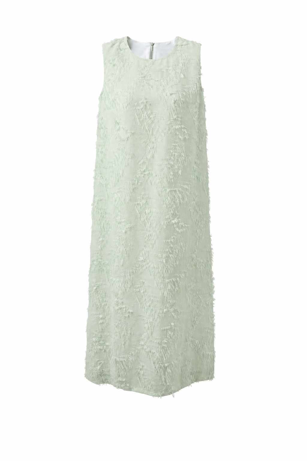 White Floral Applique Sleeveless Dress