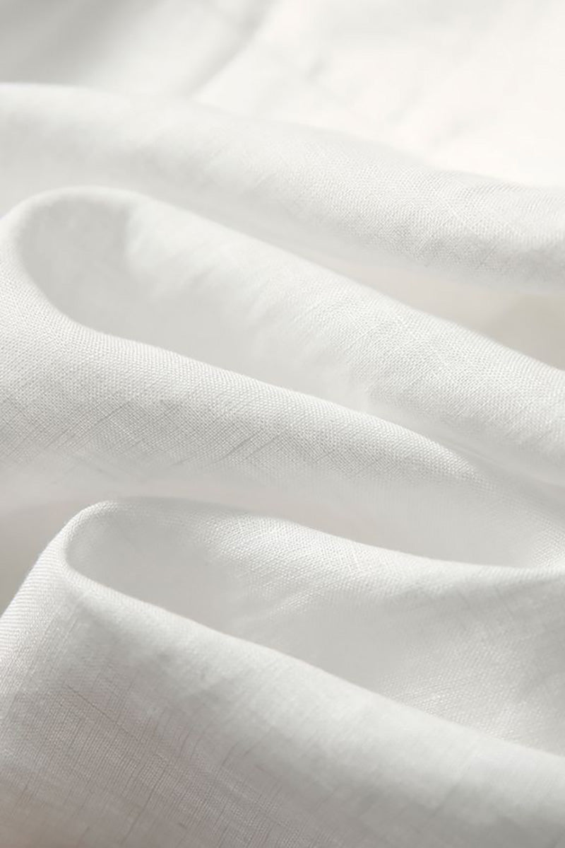 White Linen Embroidery Shirt