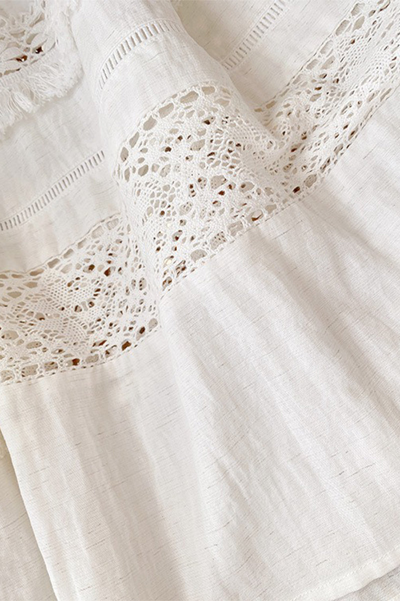 White Tiered Sleeveless V Neck Maxi Dress